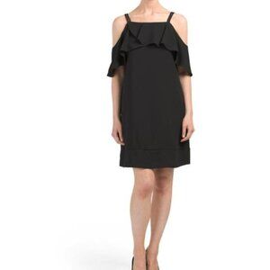⭐️40% Off⭐️ Maggy London Black Cold Shoulder Shift Dress